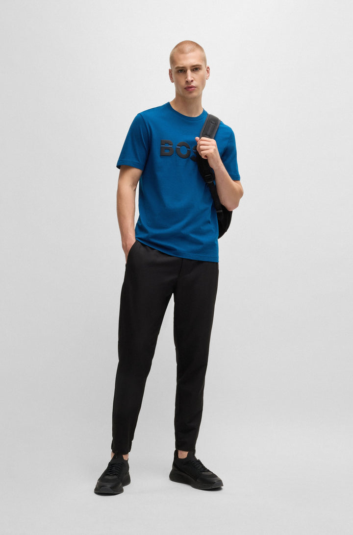 BOSS T-Shirts Regular Fit in Cotton - TEE 1 10265583 01-50525208- Concorde Fashion#color_blue-494