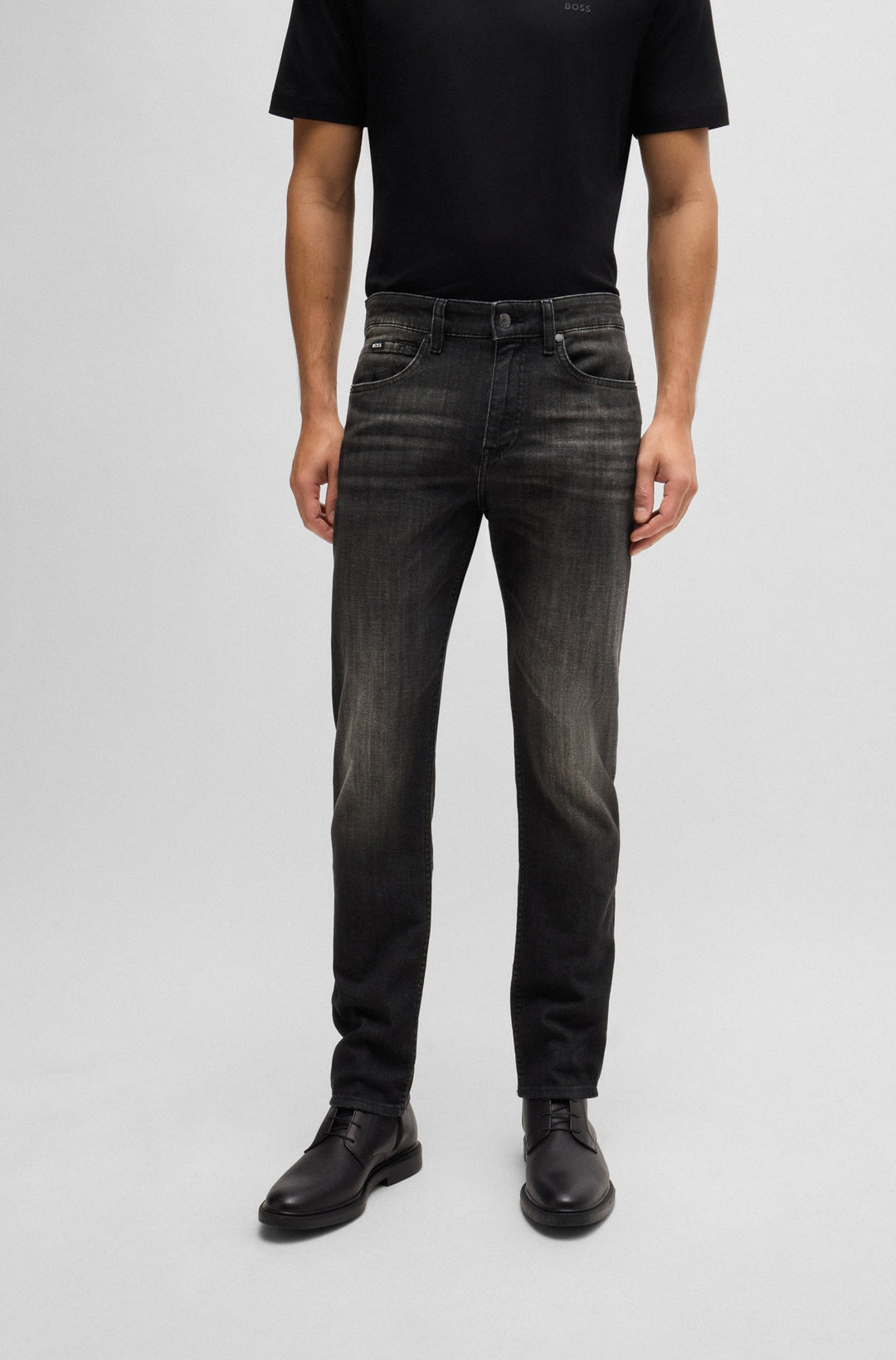 BOSS Jeans Slim Fit in Cotton Mix - H-DELAWARE 10265596 01-50527018- Concorde Fashion#color_charcoal-019