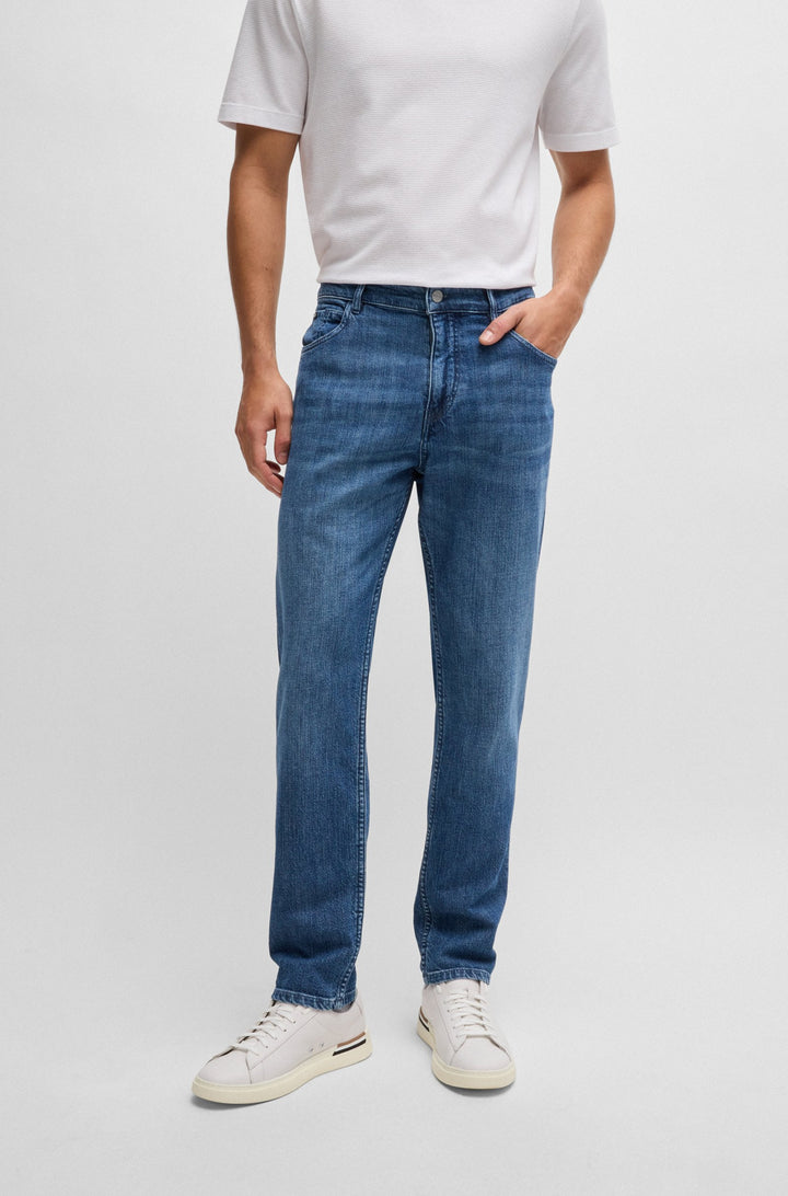 BOSS Jeans Regular Fit in Cotton - H-RE.MAINE 10265612 01-50527029- Concorde Fashion#color_blue-441