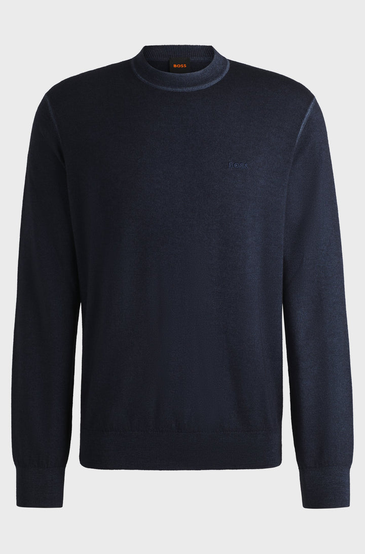 BOSS Sweaters Regular Fit in Wool - ASTEFANO 10265715 01-50527334- Concorde Fashion#color_navy-404