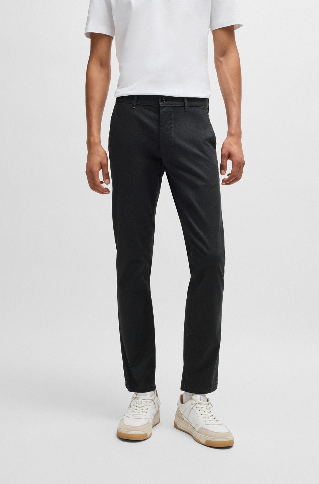 BOSS Trousers Slim Fit in Cotton Mix - CHINO_SLIM 10265719 01-50523127- Concorde Fashion#color_black-001