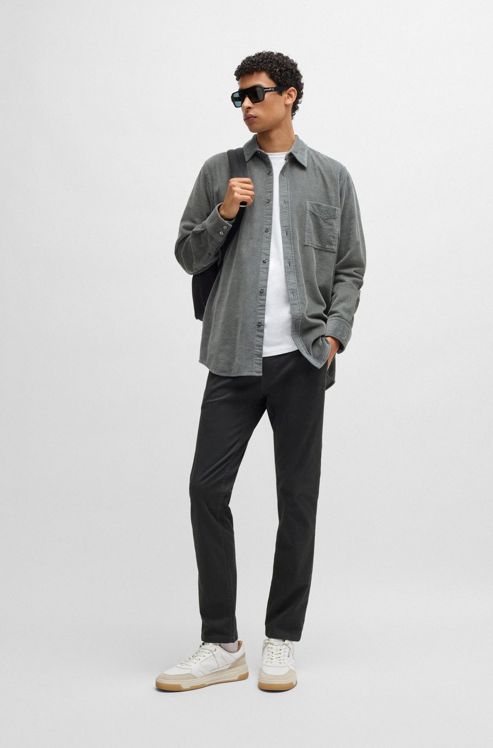 BOSS Trousers Slim Fit in Cotton Mix - CHINO_SLIM 10265719 01-50523127- Concorde Fashion#color_black-001