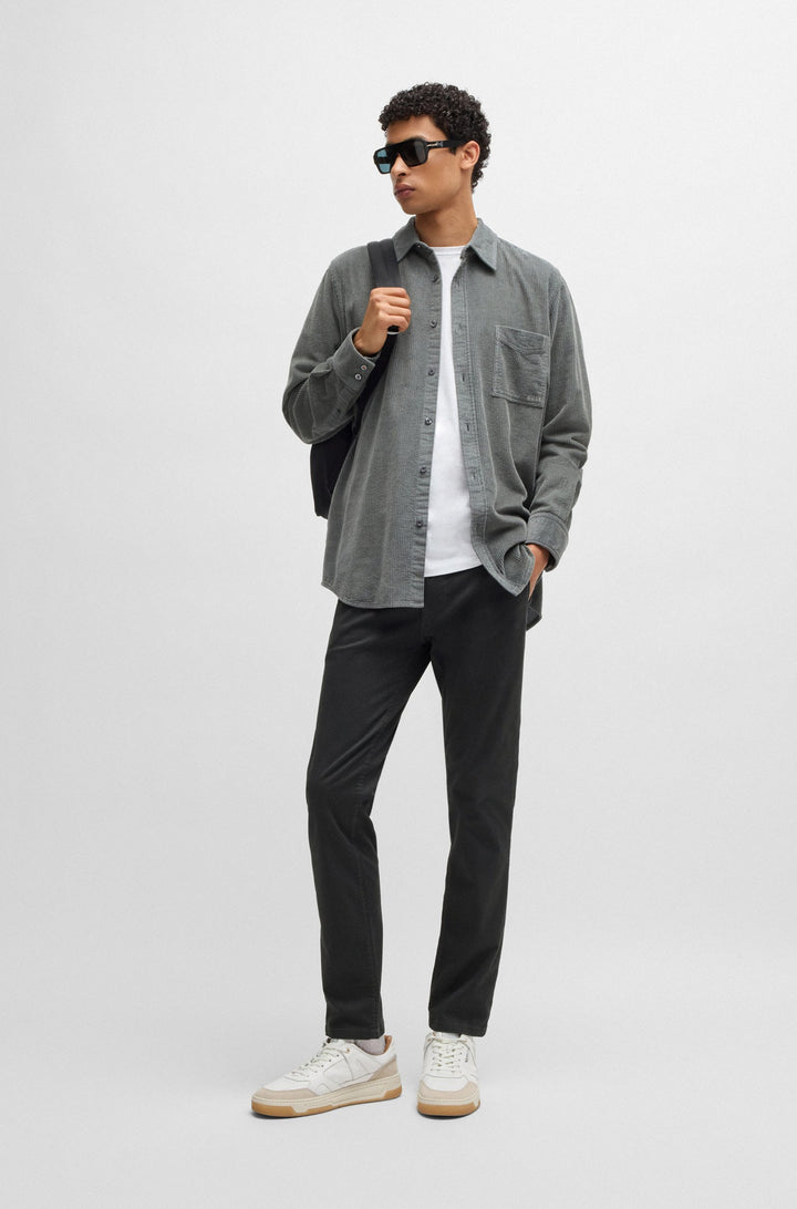BOSS Trousers Slim Fit in Cotton Mix - CHINO_SLIM 10265719 01-50523127- Concorde Fashion#color_black-001