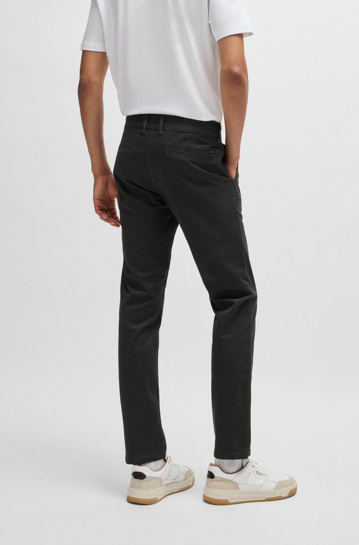BOSS Trousers Slim Fit in Cotton Mix - CHINO_SLIM 10265719 01-50523127- Concorde Fashion#color_black-001