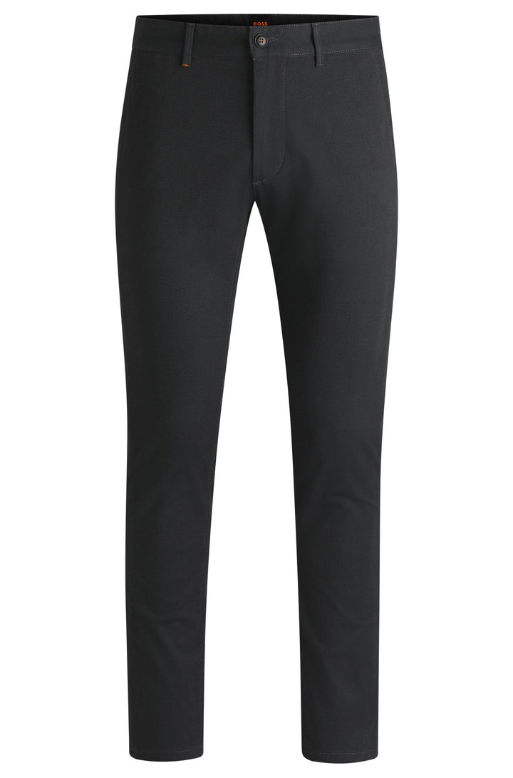 BOSS Trousers Slim Fit in Cotton Mix - CHINO_SLIM 10265719 01-50523127- Concorde Fashion#color_black-001