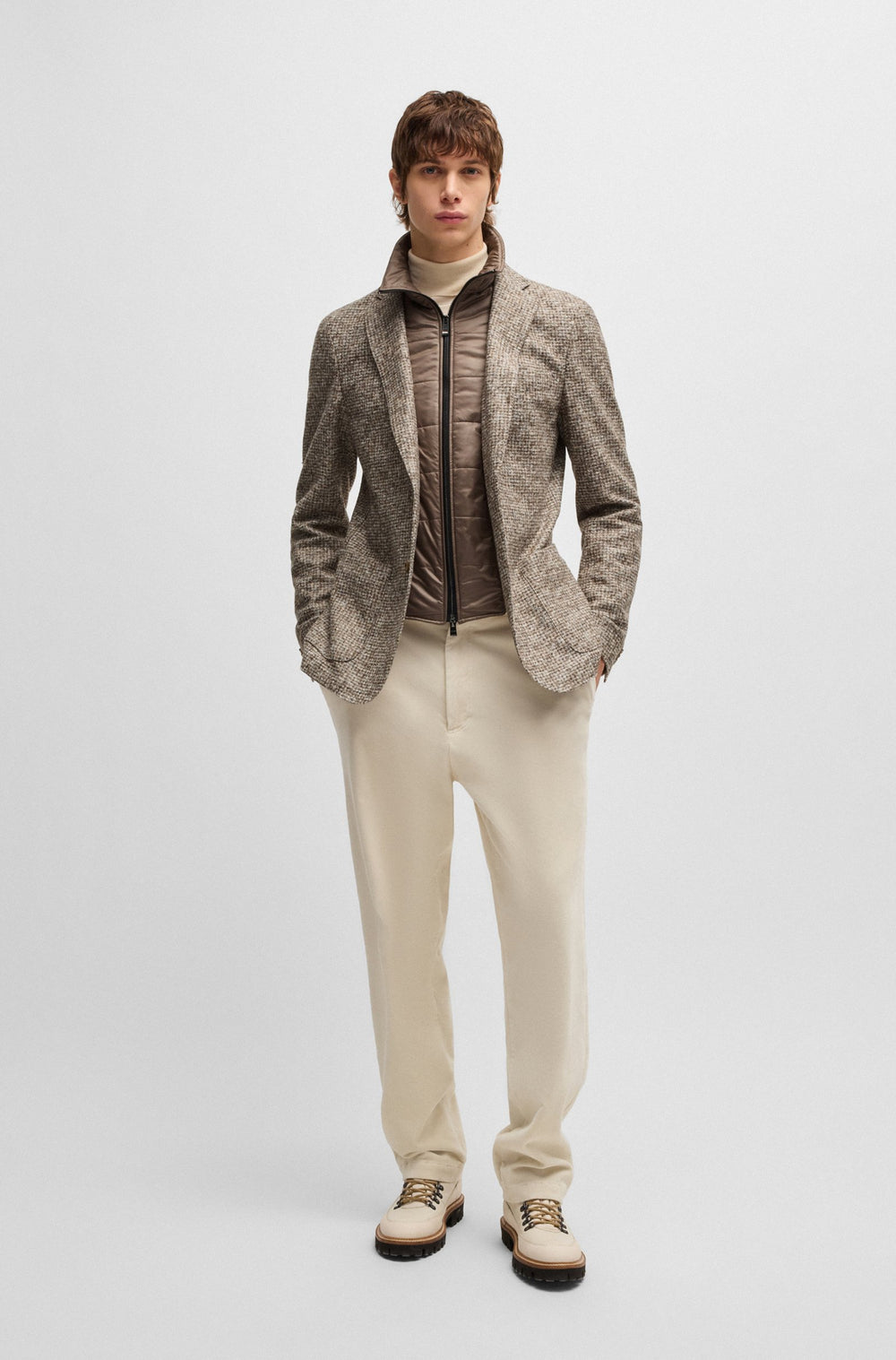 BOSS Blazers Slim Fit in Cotton Mix - C-HANRY-J-BIB-244 10265827 01-50528199- Concorde Fashion#color_white-131