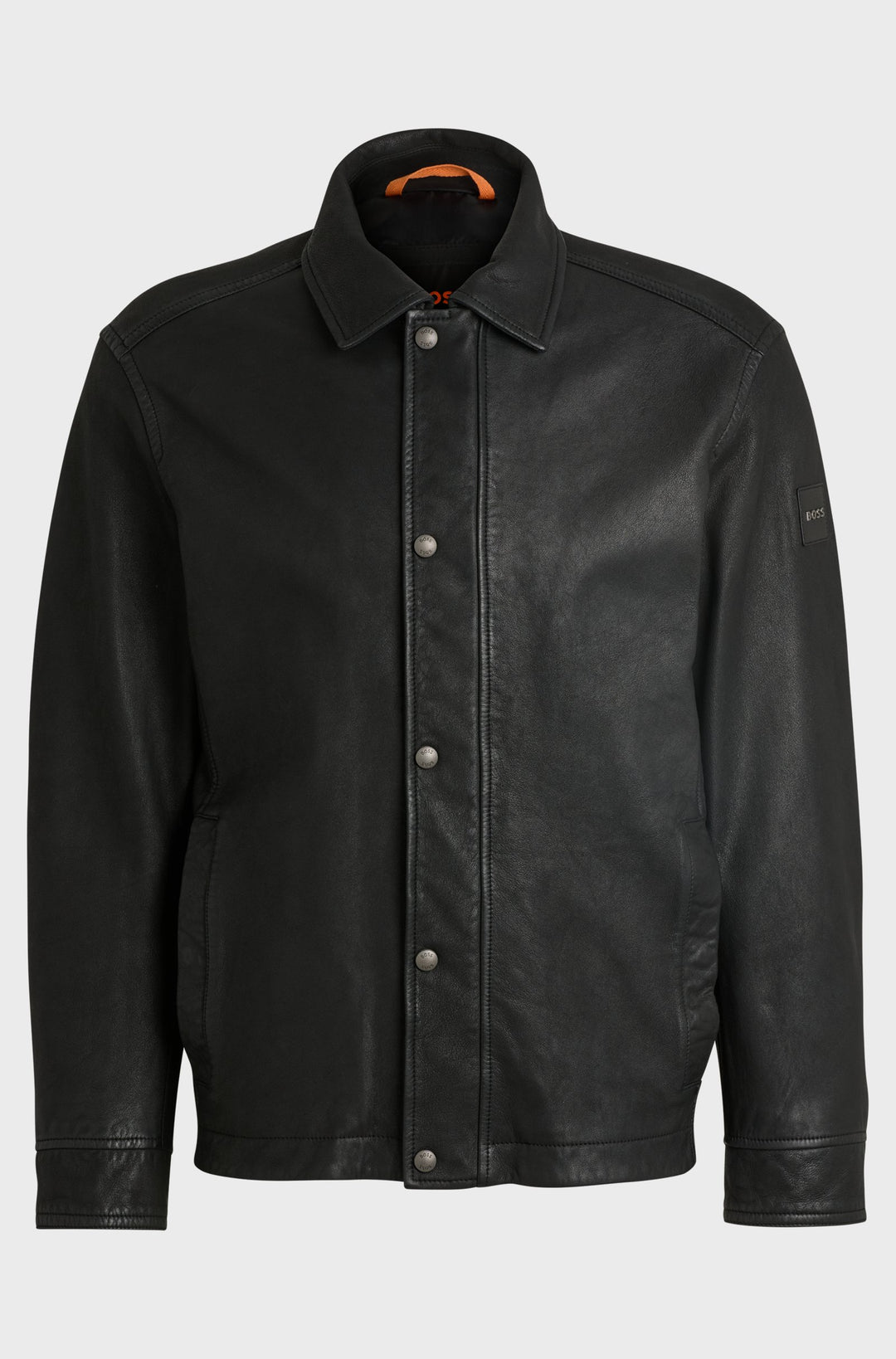 BOSS Casual Jackets Regular Fit in Leather - JERICHO 10265828 01-50522241- Concorde Fashion#color_black-001