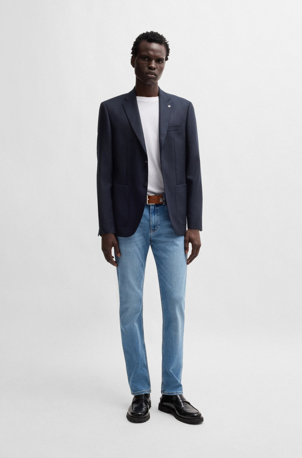 BOSS Blazers Regular Fit in Wool Mix - H-JANSON-233 10265833 01-50528023- Concorde Fashion#color_navy-404