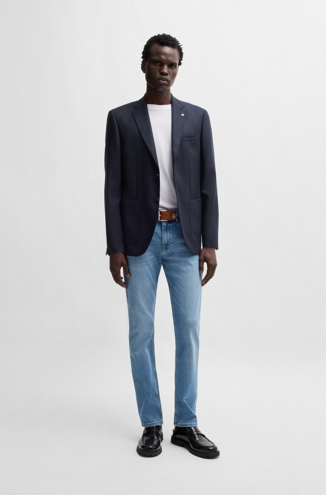 BOSS Blazers Regular Fit in Wool Mix - H-JANSON-233 10265833 01-50528023- Concorde Fashion#color_navy-404