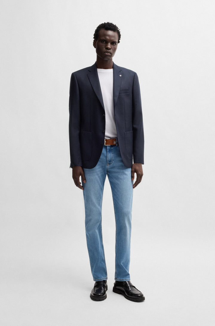 BOSS Blazers Regular Fit in Wool Mix - H-JANSON-233 10265833 01-50528023- Concorde Fashion#color_navy-404