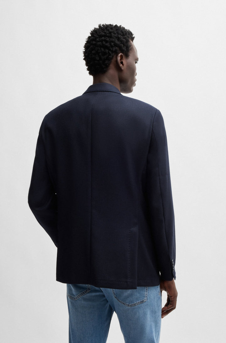 BOSS Blazers Regular Fit in Wool Mix - H-JANSON-233 10265833 01-50528023- Concorde Fashion#color_navy-404