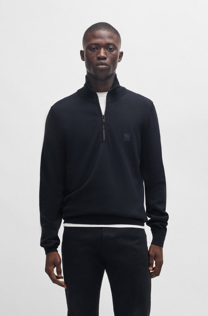BOSS Sweaters Regular Fit in Cotton Mix - KANOBIX_S 10265846 01-50527585- Concorde Fashion#color_navy-404