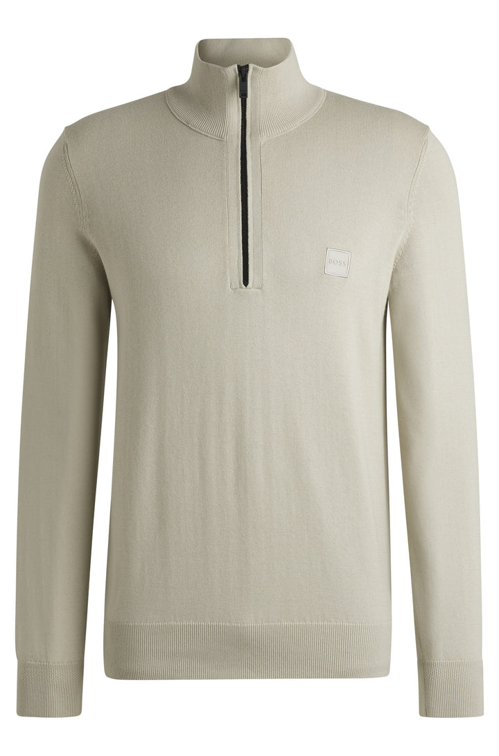 BOSS Sweaters Regular Fit in Cotton Mix - KANOBIX_S 10265846 01-50527585- Concorde Fashion#color_beige-271