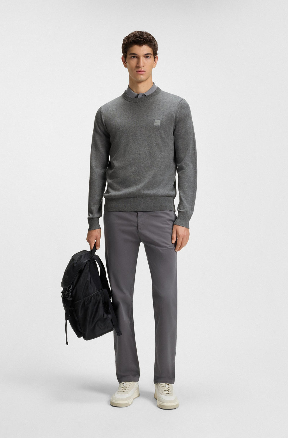 BOSS Sweaters Regular Fit - KANOVANO_S 50527583- Concorde Fashion#color_silver-041