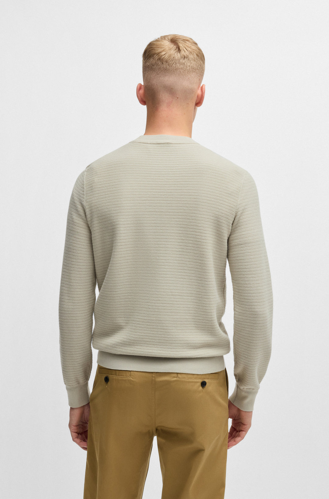 BOSS Sweaters Regular Fit in Cotton Mix - ANION_S 10265864 01-50527584- Concorde Fashion#color_beige-271