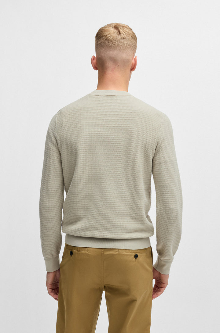 BOSS Sweaters Regular Fit in Cotton Mix - ANION_S 10265864 01-50527584- Concorde Fashion#color_beige-271