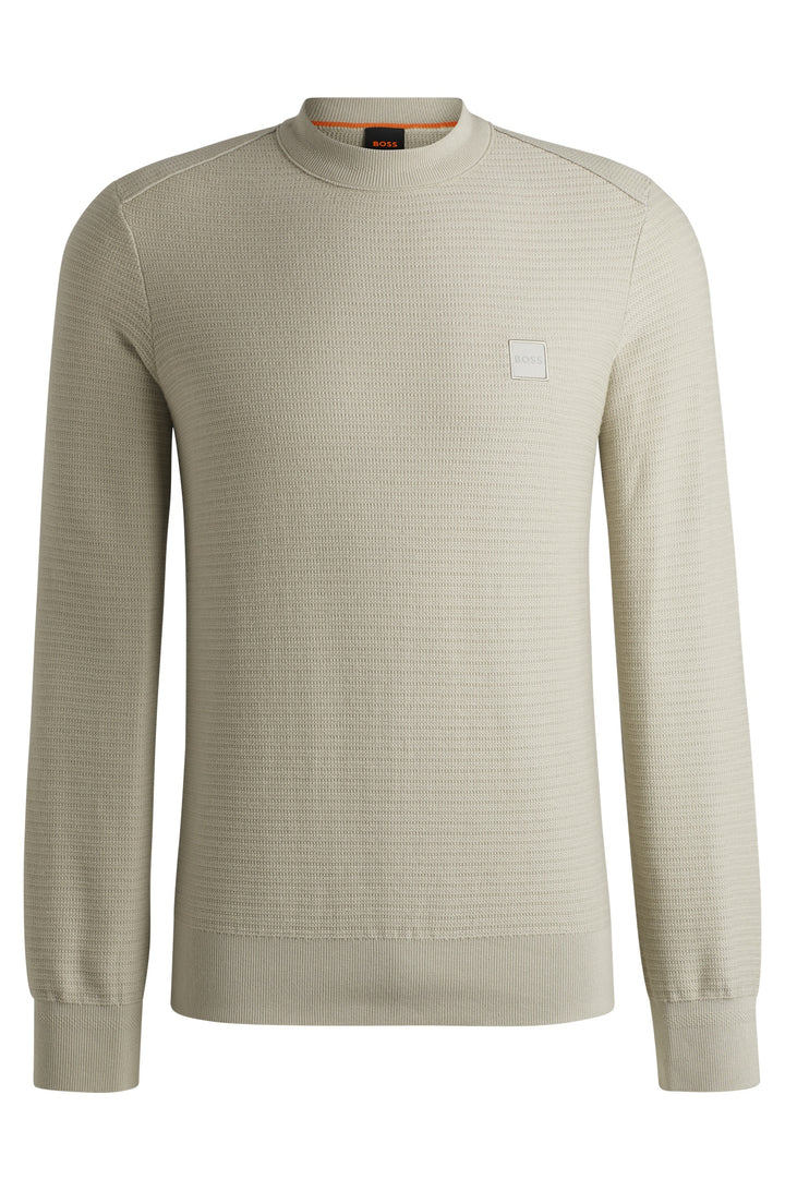 BOSS Sweaters Regular Fit in Cotton Mix - ANION_S 10265864 01-50527584- Concorde Fashion#color_beige-271
