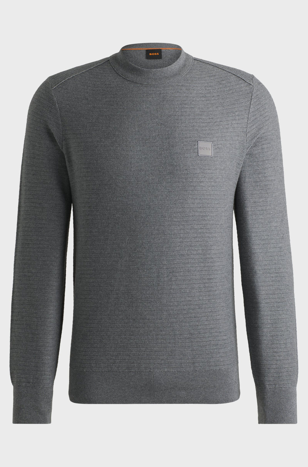BOSS Sweaters Regular Fit in Cotton Mix - ANION_S 10265864 01-50527584- Concorde Fashion#color_grey-051