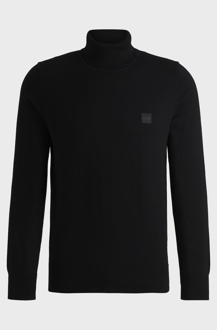 BOSS Sweaters Regular Fit in Cotton Mix - AKIRO_S 10265865 01-50527573- Concorde Fashion#color_black-001