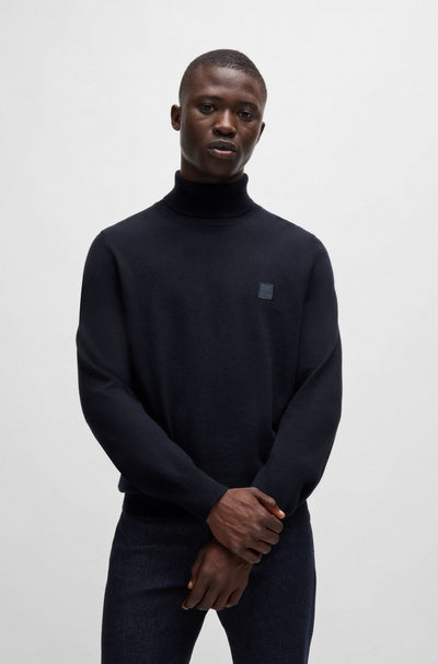 BOSS Sweaters Regular Fit in Cotton Mix - AKIRO_S 10265865 01-50527573- Concorde Fashion#color_navy-404