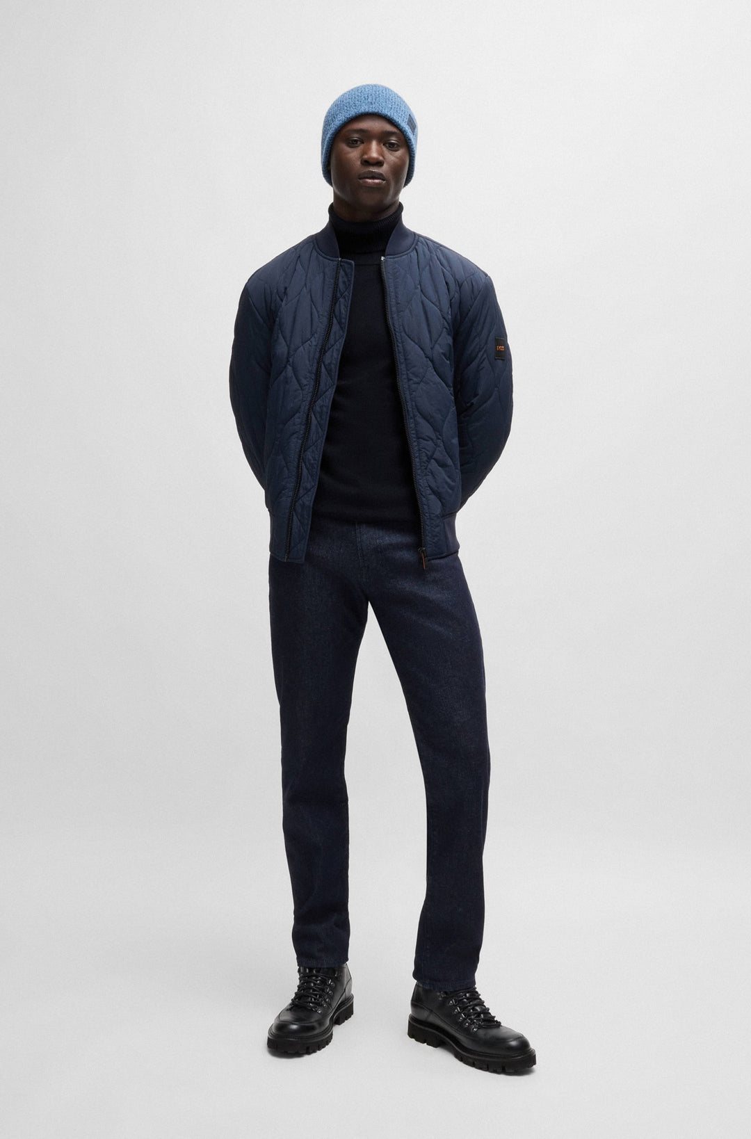 BOSS Sweaters Regular Fit in Cotton Mix - AKIRO_S 10265865 01-50527573- Concorde Fashion#color_navy-404