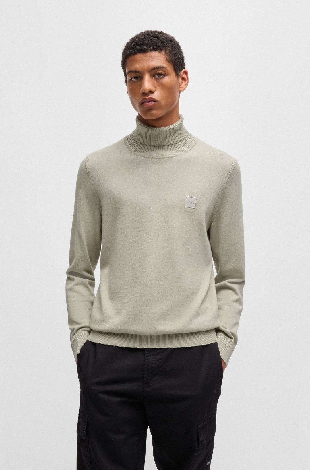 BOSS Sweaters Regular Fit in Cotton Mix - AKIRO_S 10265865 01-50527573- Concorde Fashion#color_beige-271