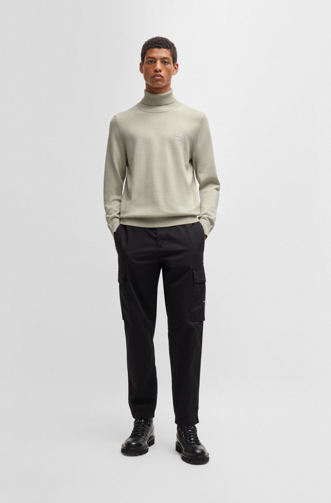 BOSS Sweaters Regular Fit in Cotton Mix - AKIRO_S 10265865 01-50527573- Concorde Fashion#color_beige-271