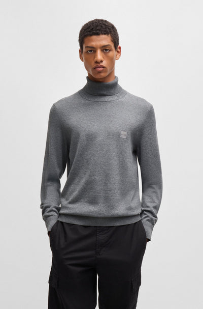 BOSS Sweaters Regular Fit in Cotton Mix - AKIRO_S 10265865 01-50527573- Concorde Fashion#color_grey-051