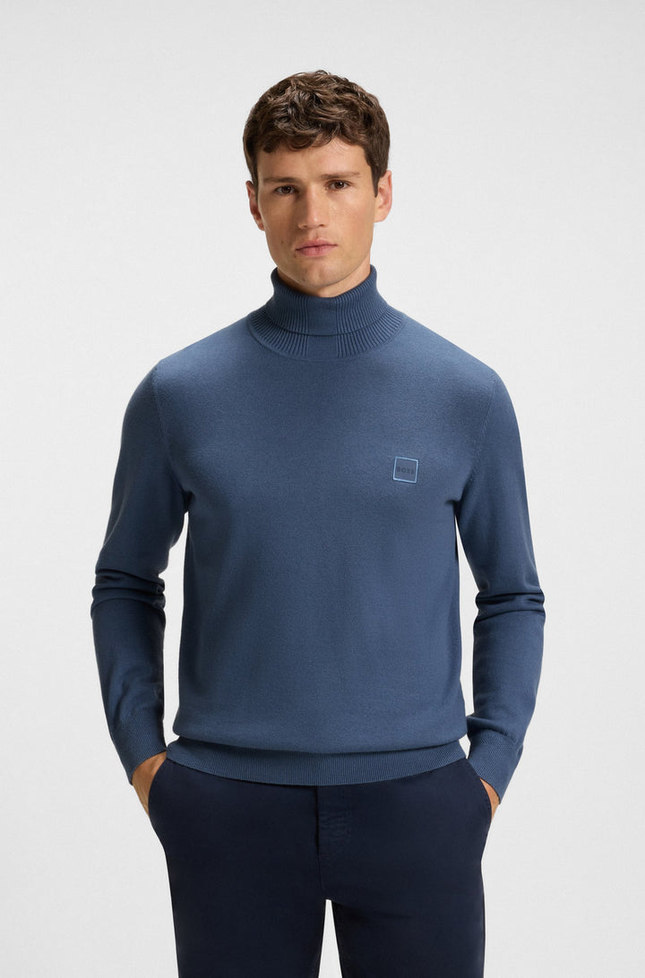 BOSS Sweaters Regular Fit in Cotton Mix - AKIRO_S 10265865 01-50527573- Concorde Fashion#color_blue-495
