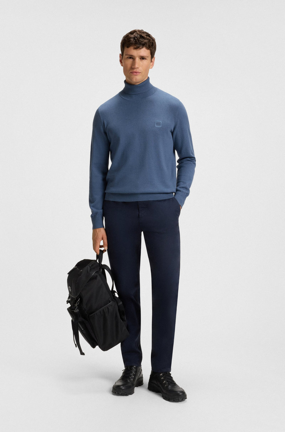 BOSS Sweaters Regular Fit in Cotton Mix - AKIRO_S 10265865 01-50527573- Concorde Fashion#color_blue-495