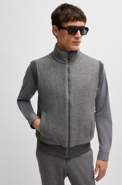 BOSS Casual Jackets Regular Fit in Polyester Mix - P-EFLANOLO 10265906 01-50527647- Concorde Fashion#color_grey-030