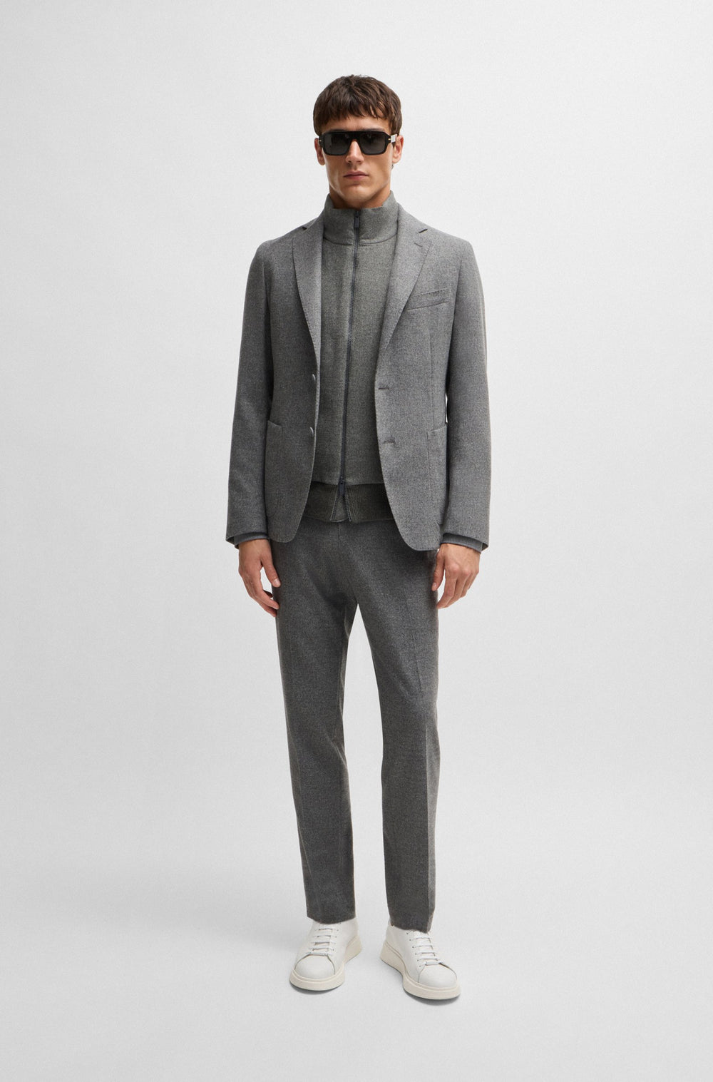 BOSS Casual Jackets Regular Fit in Polyester Mix - P-EFLANOLO 10265906 01-50527647- Concorde Fashion#color_grey-030