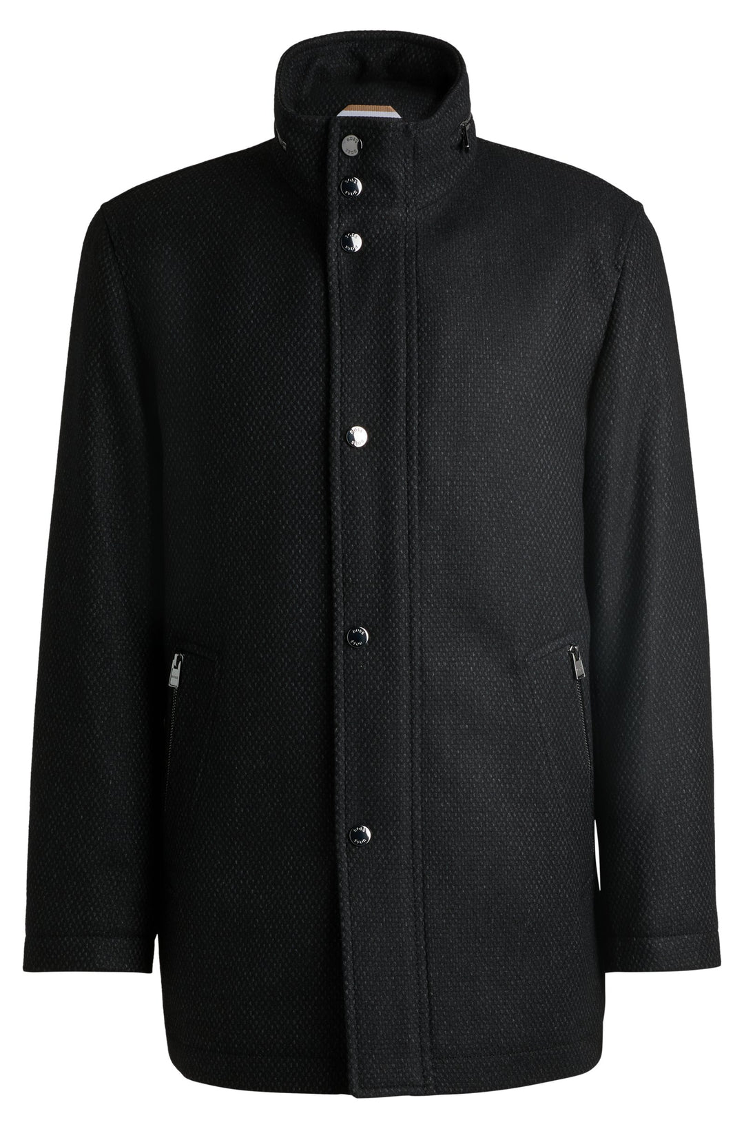 BOSS Coats Relaxed Fit in Wool Mix - H-CAMRON-234 10265910 01-50530695- Concorde Fashion#color_black-001