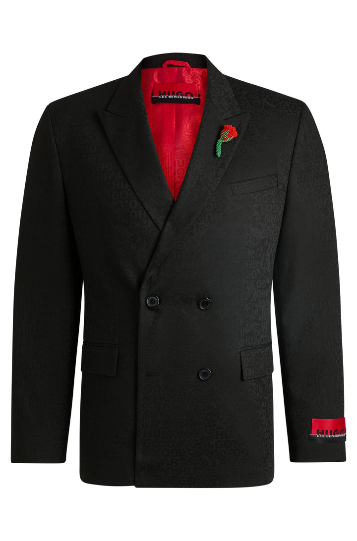 HUGO Blazers Modern Fit in Polyester Mix - HASAN_LB 10265918 01-50527927- Concorde Fashion#color_assorted-986