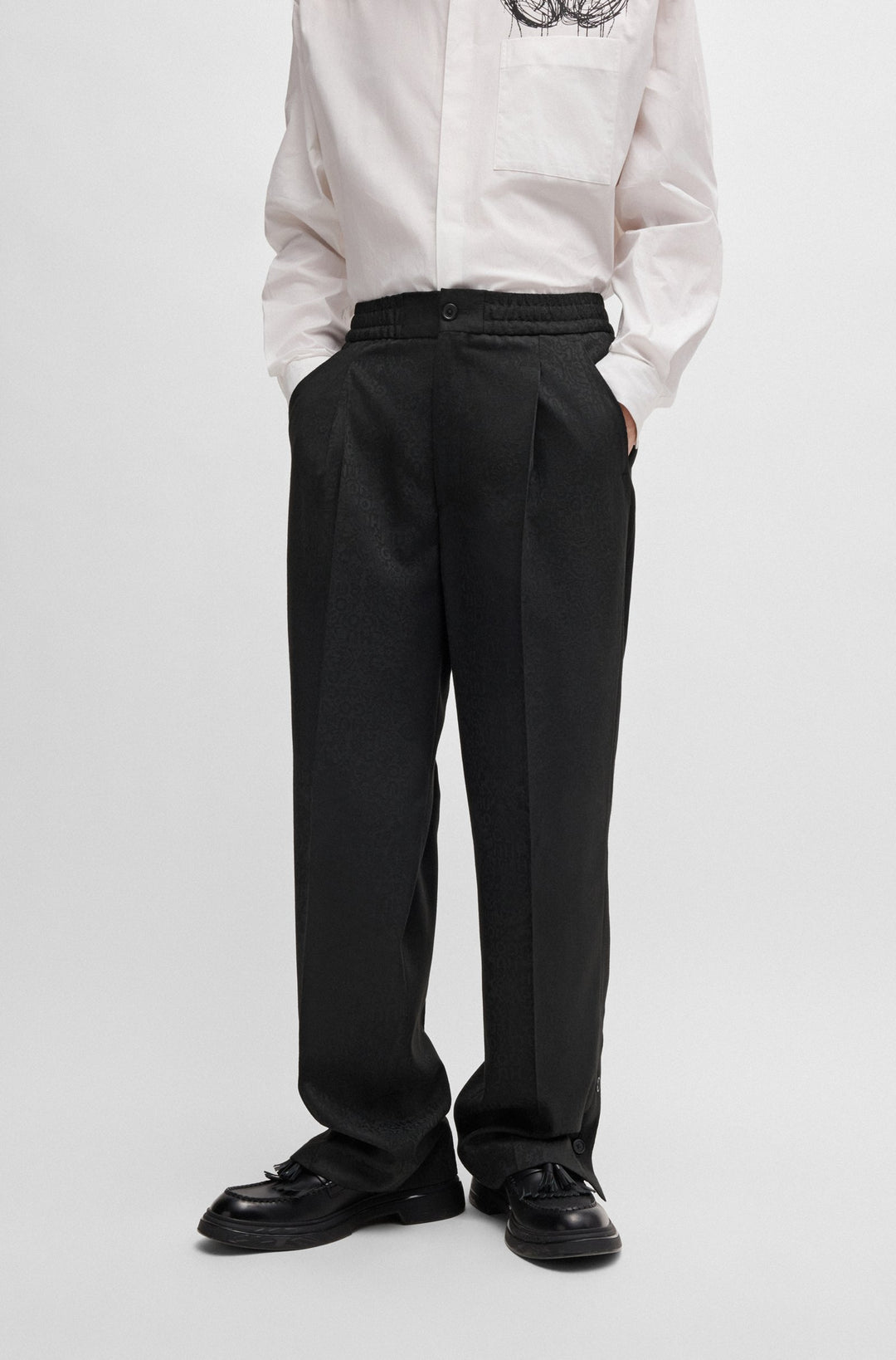 HUGO Trousers Modern Fit in Polyester Mix - KAYA_LB 10265918 01-50527928- Concorde Fashion#color_assorted-986