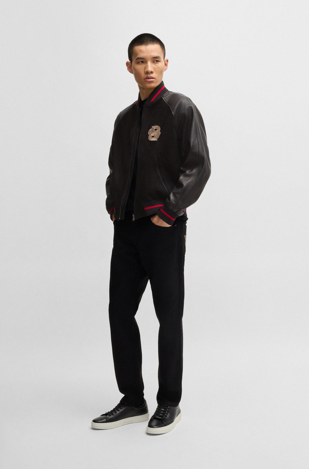 BOSS Casual Jackets Regular Fit in Leather - MENIT_LNY 10265996 01-50532844- Concorde Fashion#color_black-001