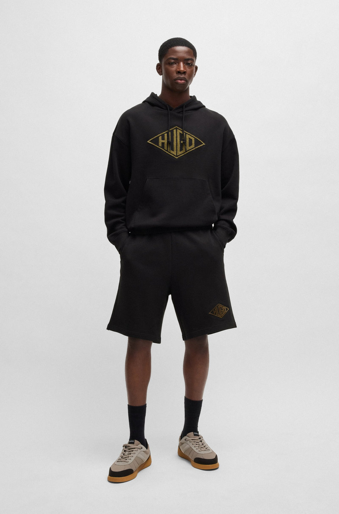 HUGO Shorts Relaxed Fit - DAMTUS 50534953- Concorde Fashion#color_black-001
