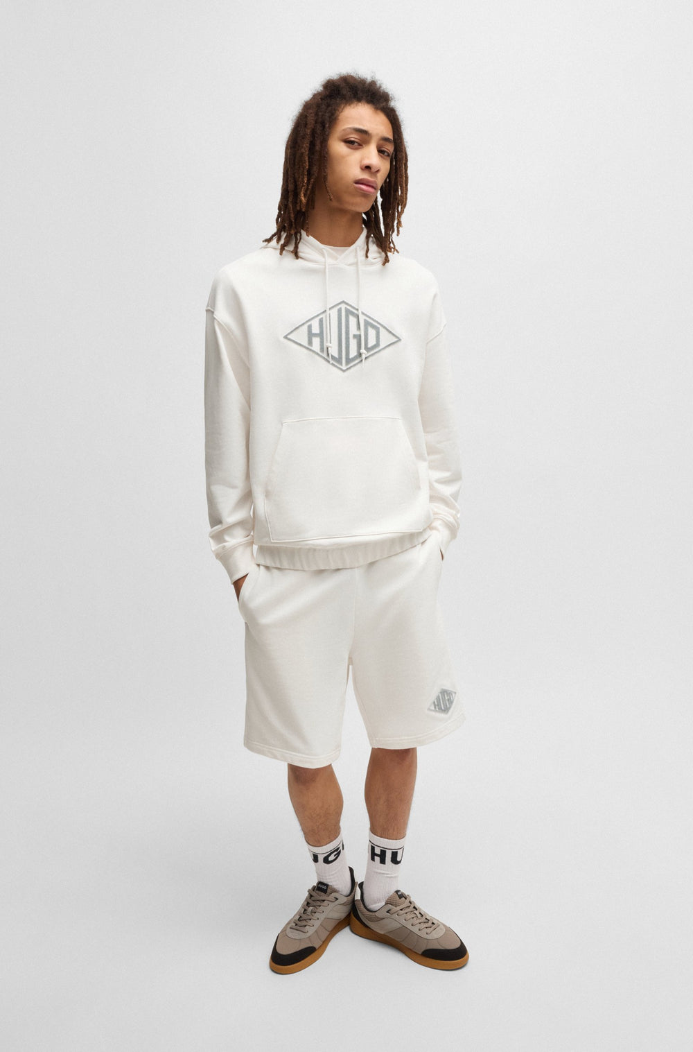 HUGO Shorts Relaxed Fit - DAMTUS 50534953- Concorde Fashion#color_white-102