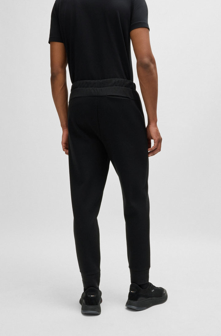 BOSS Jogging Pants Regular Fit in Cotton Mix - HADIKO MIRROR 10266046 01-50523447- Concorde Fashion#color_black-001