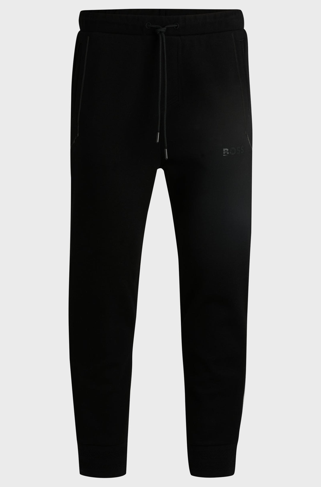 BOSS Jogging Pants Regular Fit in Cotton Mix - HADIKO MIRROR 10266046 01-50523447- Concorde Fashion#color_black-001