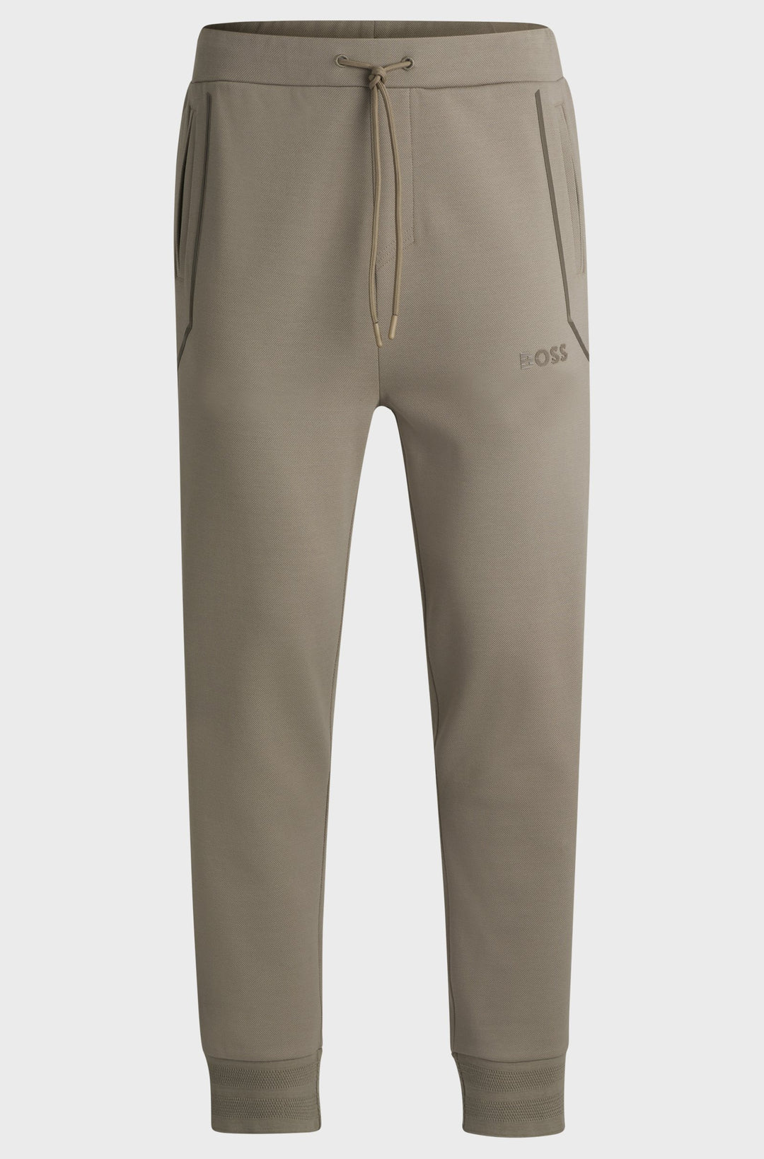 BOSS Jogging Pants Regular Fit in Cotton Mix - HADIKO MIRROR 10266046 01-50523447- Concorde Fashion#color_green-334