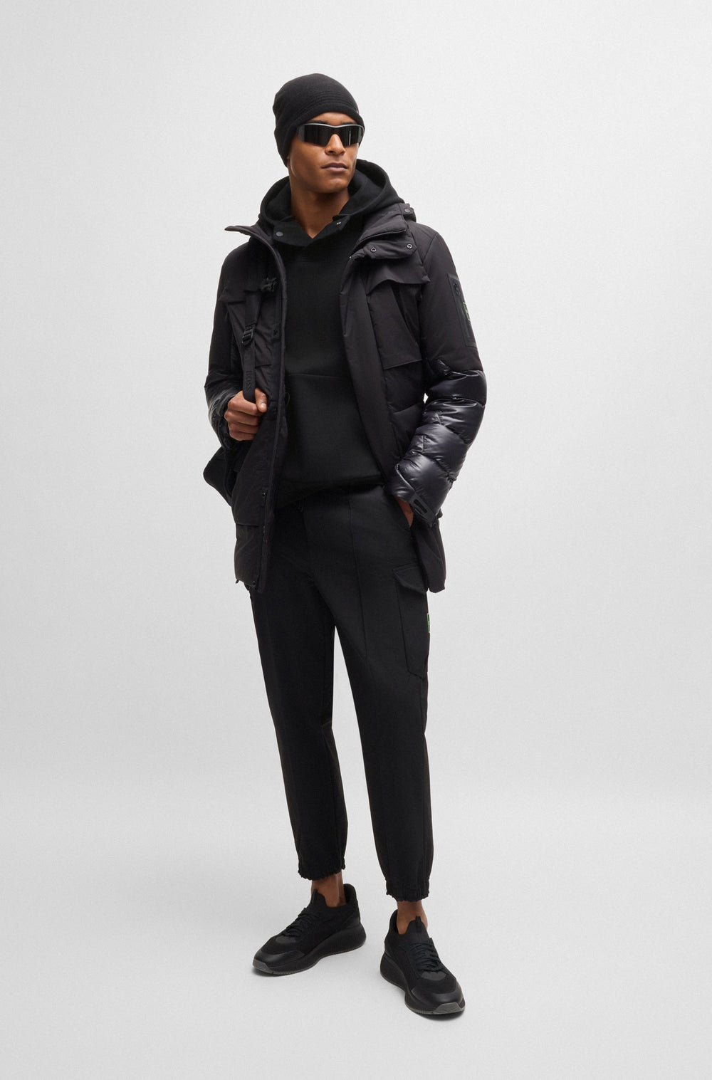 BOSS Hoodies Regular Fit in Cotton Mix - SOODY MIRROR 10266046 01-50523464- Concorde Fashion#color_black-001