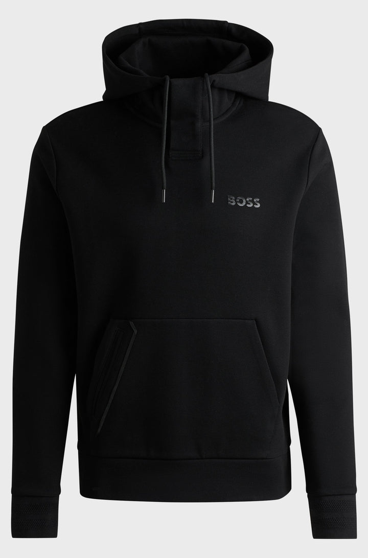 BOSS Hoodies Regular Fit in Cotton Mix - SOODY MIRROR 10266046 01-50523464- Concorde Fashion#color_black-001