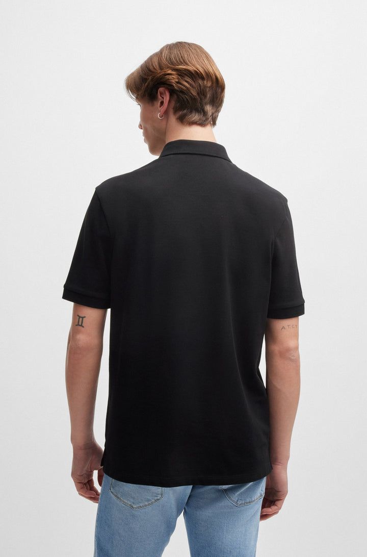 HUGO Polos Regular Fit in Cotton - DERESO_GEL 10266059 01-50528173- Concorde Fashion#color_black-001