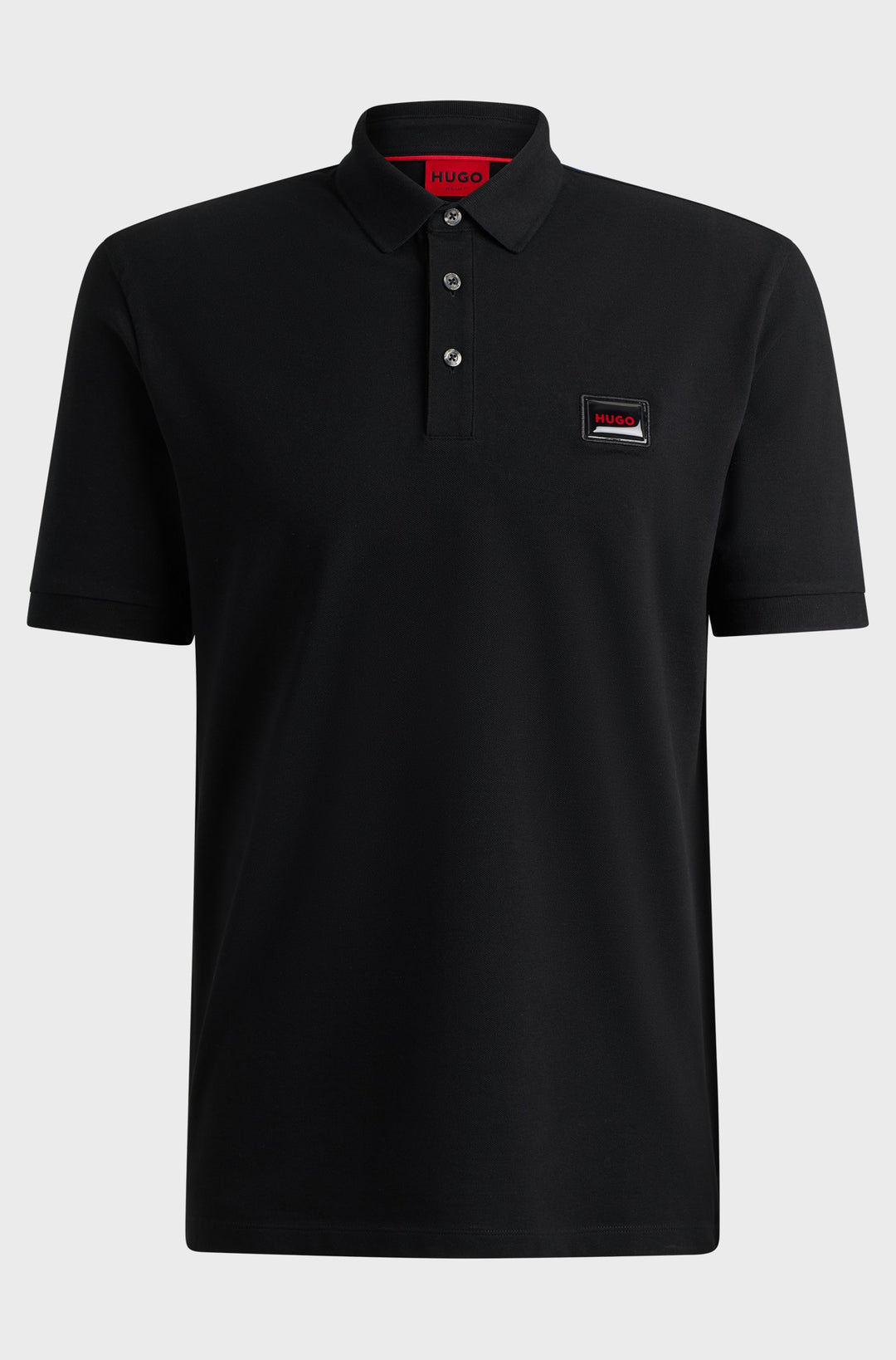 HUGO Polos Regular Fit in Cotton - DERESO_GEL 10266059 01-50528173- Concorde Fashion#color_black-001