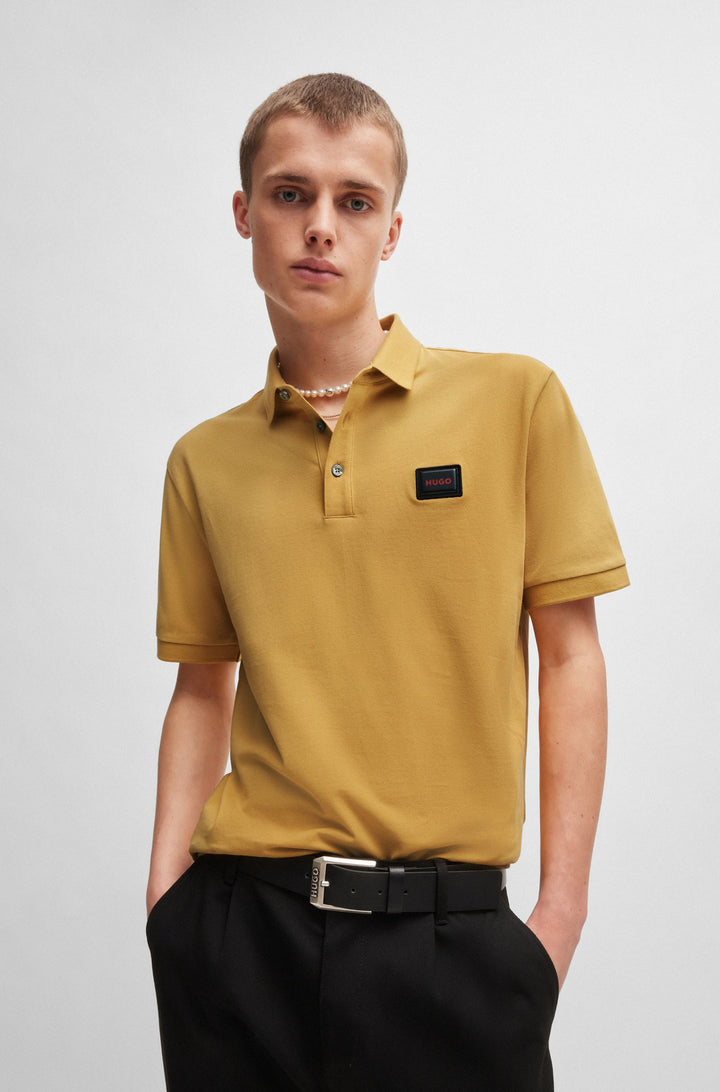 HUGO Polos Regular Fit in Cotton - DERESO_GEL 10266059 01-50528173- Concorde Fashion#color_gold-712