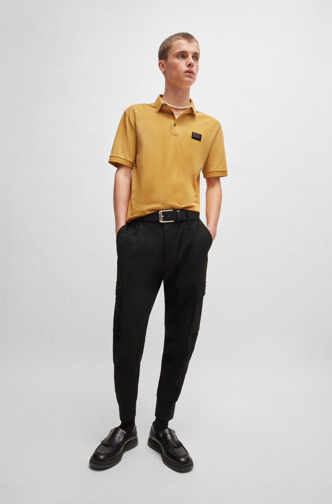 HUGO Polos Regular Fit in Cotton - DERESO_GEL 10266059 01-50528173- Concorde Fashion#color_gold-712