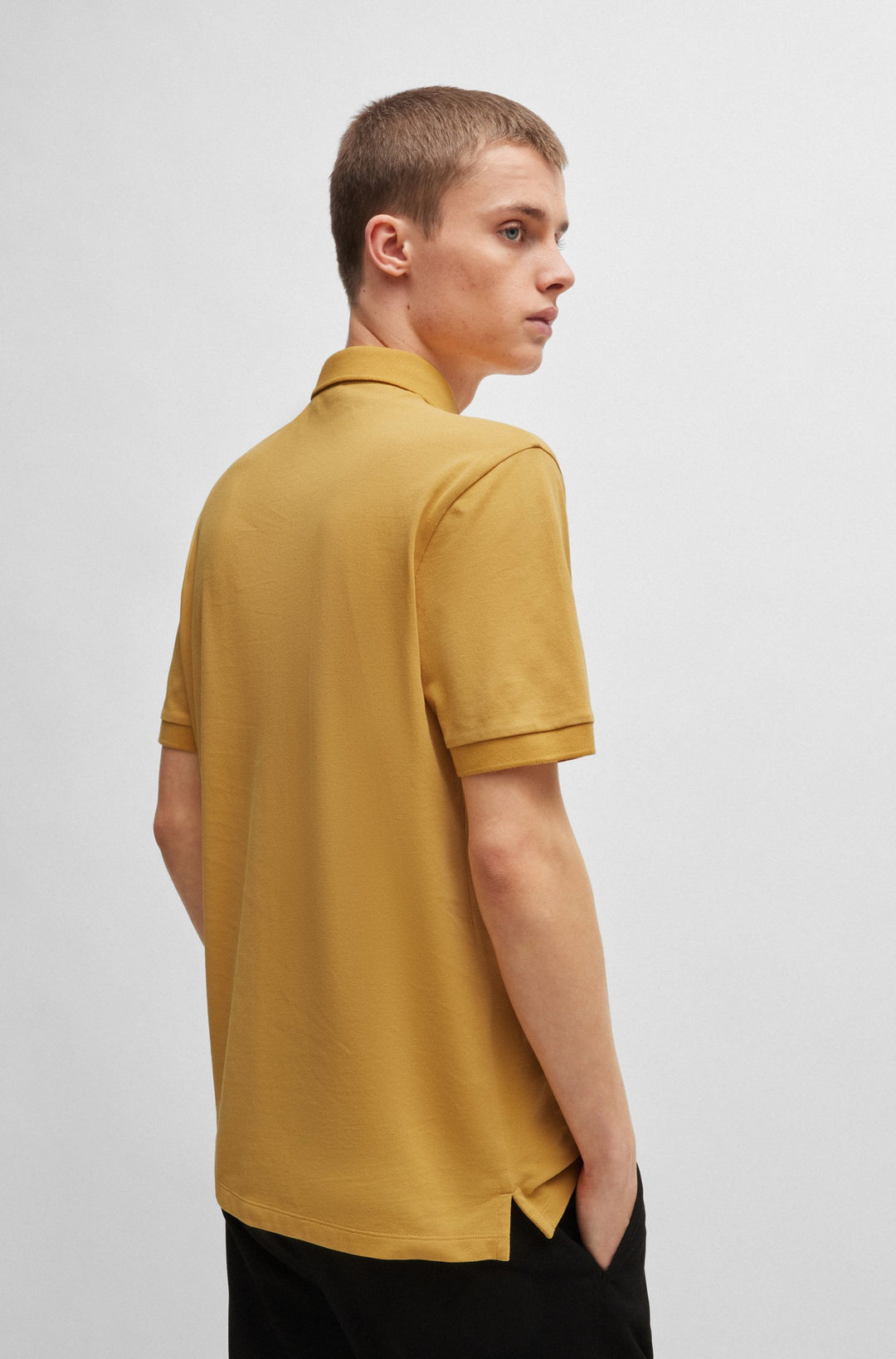 HUGO Polos Regular Fit in Cotton - DERESO_GEL 10266059 01-50528173- Concorde Fashion#color_gold-712
