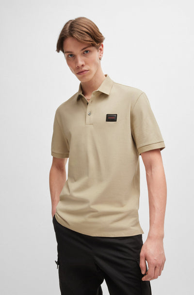 HUGO Polos Regular Fit in Cotton - DERESO_GEL 10266059 01-50528173- Concorde Fashion#color_beige-281