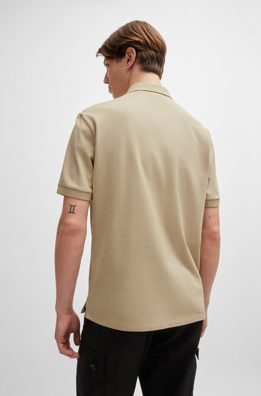 HUGO Polos Regular Fit in Cotton - DERESO_GEL 10266059 01-50528173- Concorde Fashion#color_beige-281